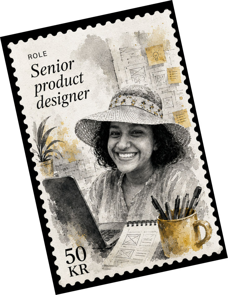 Senior product designer stamp